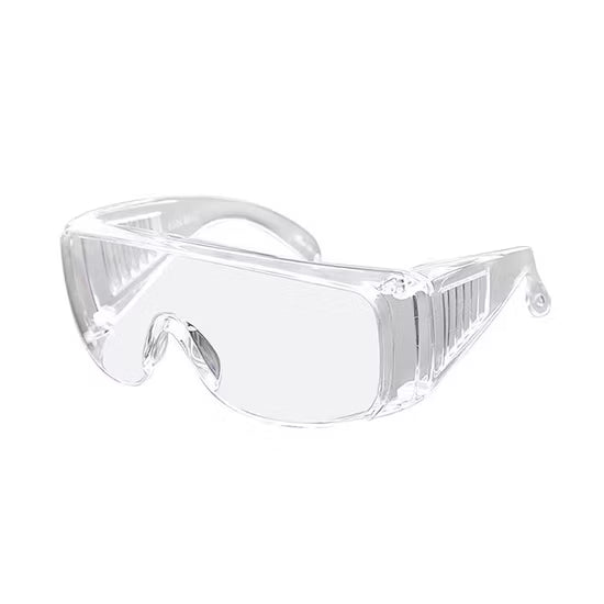 Clear protective safety glasses with anti-fog transparent lenses for eye protection
