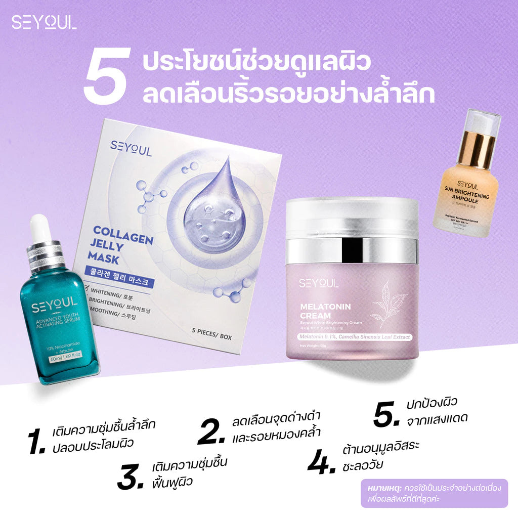Seyoul Set พรีเมียม – ผิวกระจ่างใสครบวงจร